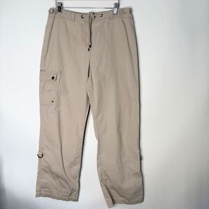 Westbound Cargo Pants Wide Leg Tan Draw String Y2K Style Women 12